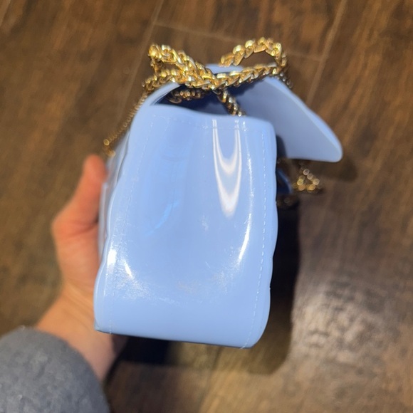 Elegant Blue Quilted Jelly Chain Bag - Picture 6 of 7